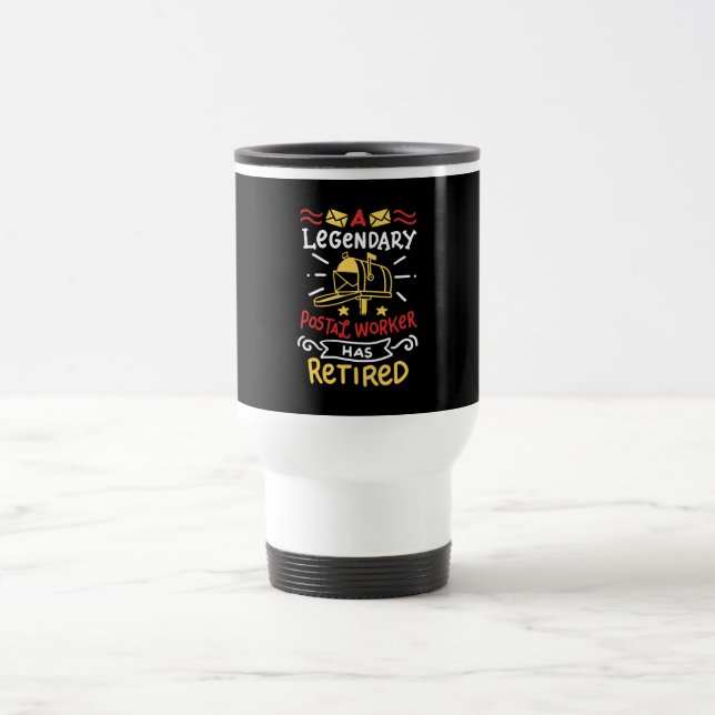 Mug De Voyage Cadeau de retraite de l'employé de la poste retrai (Centre)