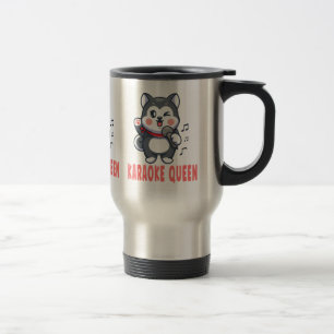 Mug De Voyage Cadeau drôle de karaoke pour amateur de chien Husk