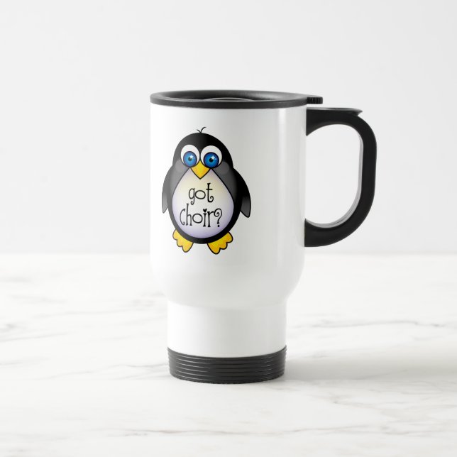 Mug De Voyage Cadeau obtenu mignon de pingouin de choeur (Droite)