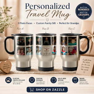 Mug De Voyage Cadeau Personnalisé Moderne Love You Grand-père 9 