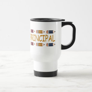 Mug De Voyage Cadeau principal avec la frontière de crayon