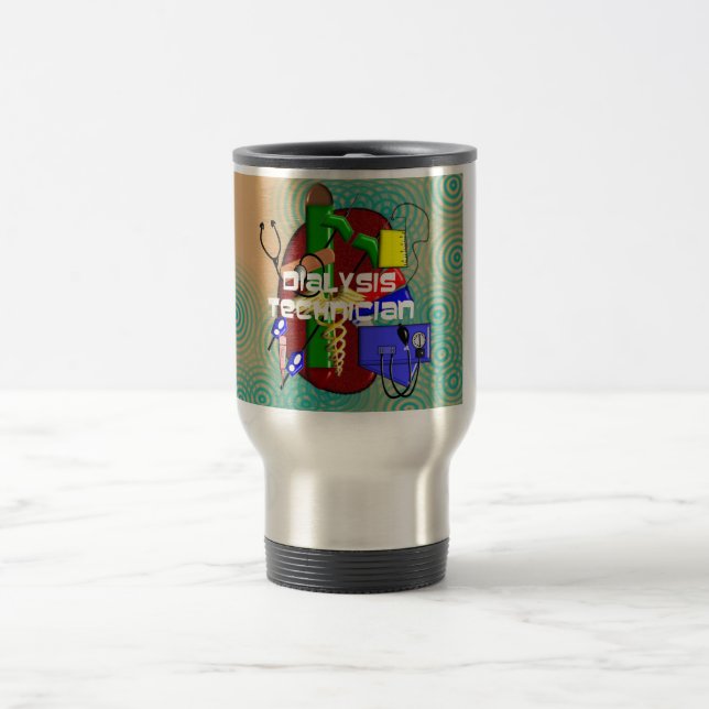 Mug De Voyage Cadeaux d'art de technicien de dialyse (Centre)