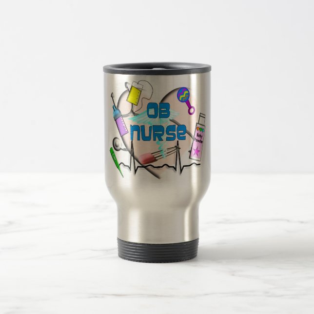 Mug De Voyage Cadeaux d'art d'infirmière d'OB (Centre)