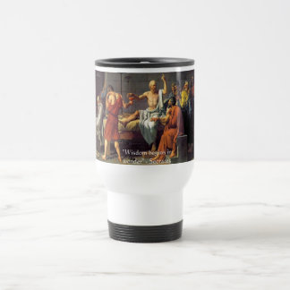 Mug De Voyage Cadeaux de citations de Socrate "Sagesse/Merveille
