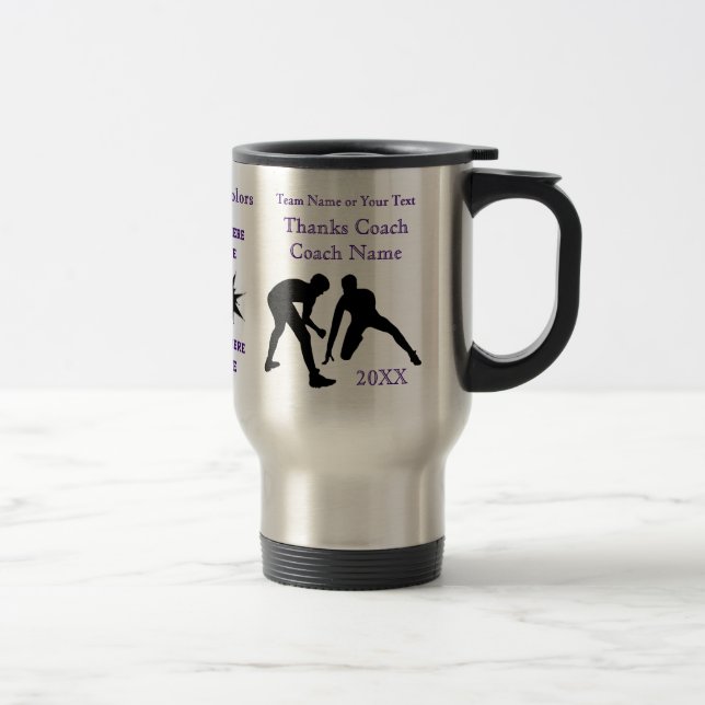 Mug De Voyage Cadeaux de lutte d'entraîneur des aînés, 8 zones (Droit)