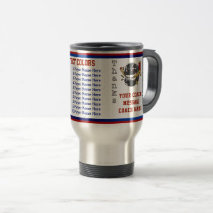 Mug De Voyage Cadeaux d'entraîneurs de hockey personnalisés roug