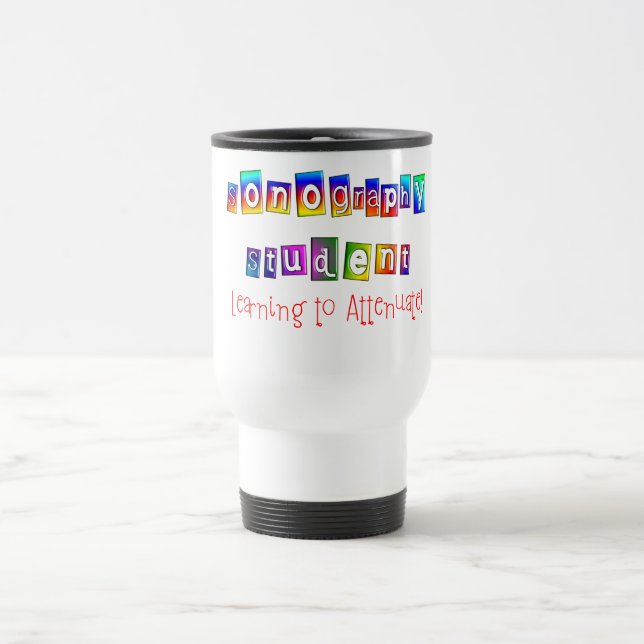 Mug De Voyage Cadeaux d'étudiant d'échographie (Centre)