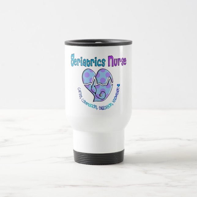 Mug De Voyage Cadeaux d'infirmière de gériatrie (Centre)