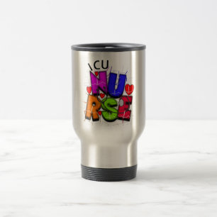 Mug De Voyage Cadeaux d'infirmière d'ICU, conception Artsy de
