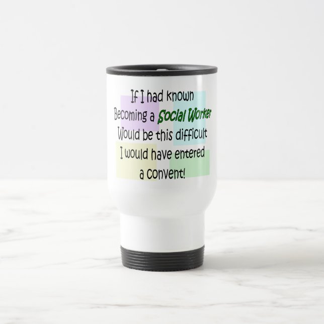 Mug De Voyage Cadeaux drôles d'assistant social (Centre)