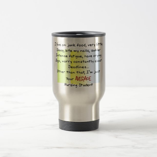 Mug De Voyage Cadeaux drôles d'étudiant de soins (Centre)