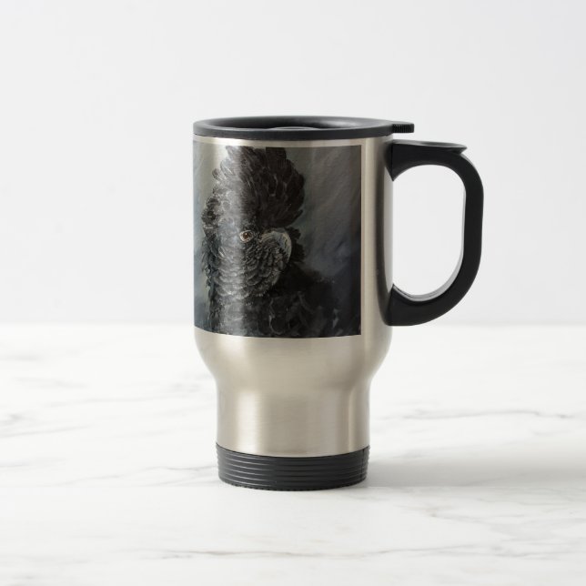 Mug De Voyage Cadeaux noirs de cacatoès coupés la queue par (Droit)