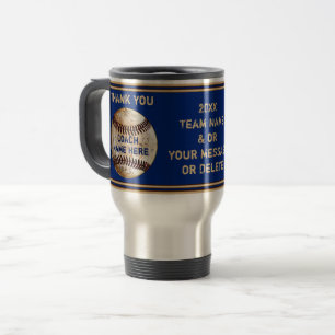 Mug De Voyage Cadeaux personnalisés d'entraîneur de base-ball en
