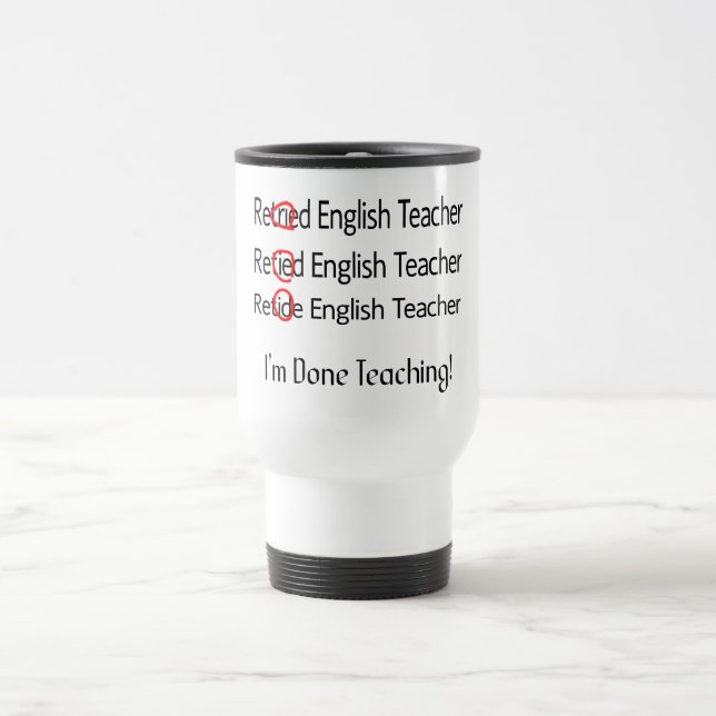 Mug De Voyage Cadeaux retirés de professeur d'Anglais (Centre)