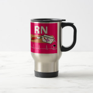 Mug De Voyage Cadeaux "RN " d'infirmier autorisé