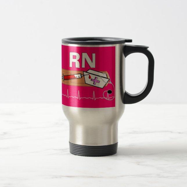 Mug De Voyage Cadeaux "RN " d'infirmier autorisé (Droit)