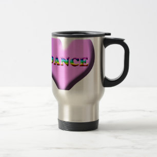 Mug De Voyage Cadeaux roses et bleus de DANSE de coeur pour des