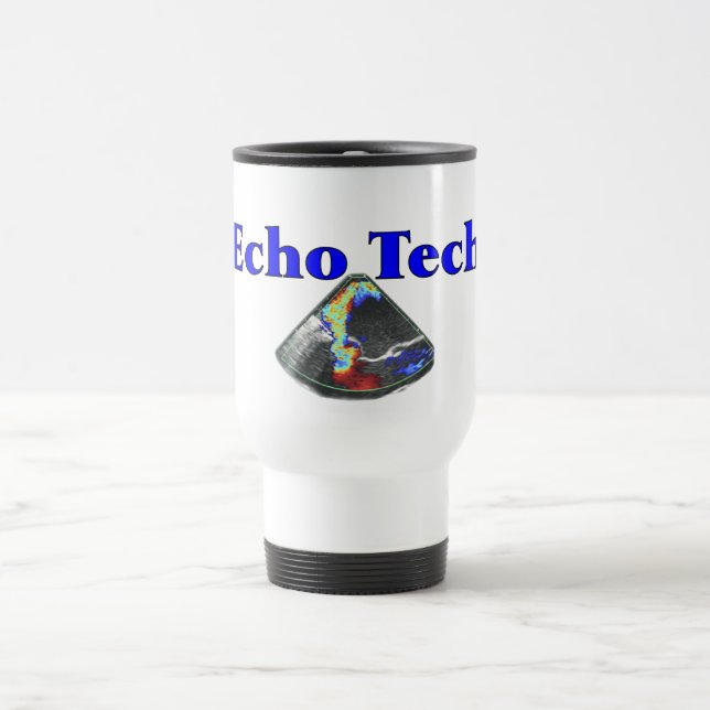 Mug De Voyage Cadeaux Techniciens Echo (Cardiac Echo Tech) (Centre)