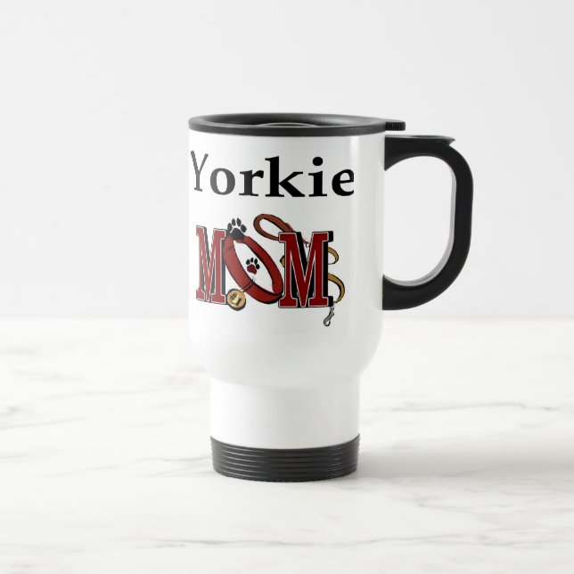 Mug De Voyage Cadeaux Yorkie Mom (Droite)