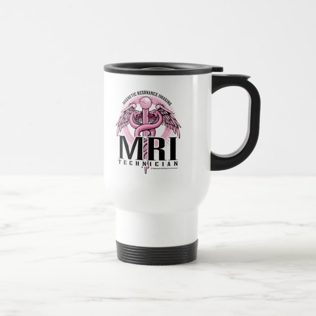 Mug De Voyage Caducée rose d'IRM (Droite)