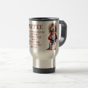 Mug De Voyage Café Chien Dessin Animé Drôle Épelé à l'Envers