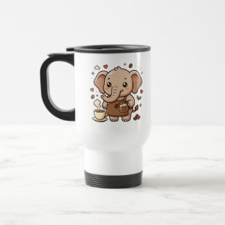 Mug de voyage Café Éléphant Mignon