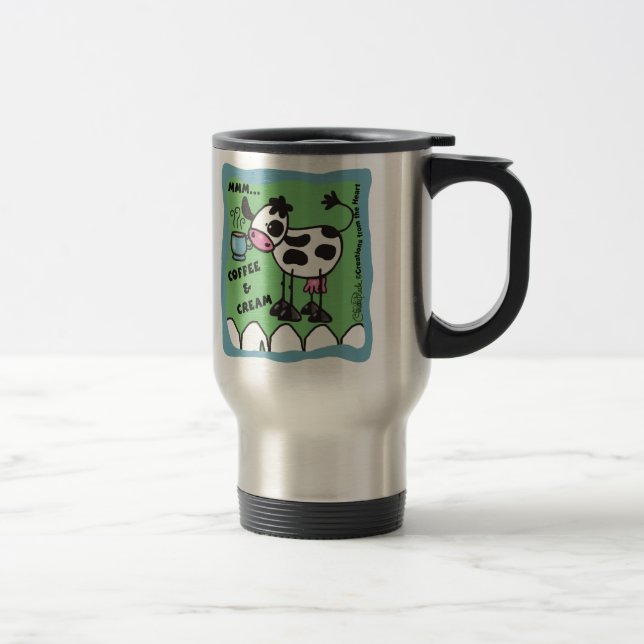 Mug De Voyage Café et vache à la crème (Droit)