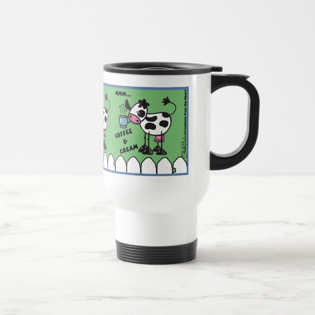 Mug De Voyage Café et vache à la crème (Droite)