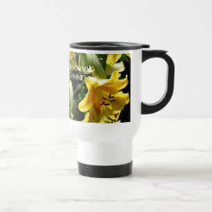 MUG DE VOYAGE CAFE Fleurs de Lys JAUNE BONJOUR