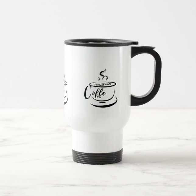 Mug De Voyage Café O’clock Coffee Art Design (Droite)
