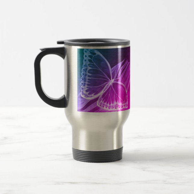 Mug De Voyage Café papillon pourpre (Gauche)