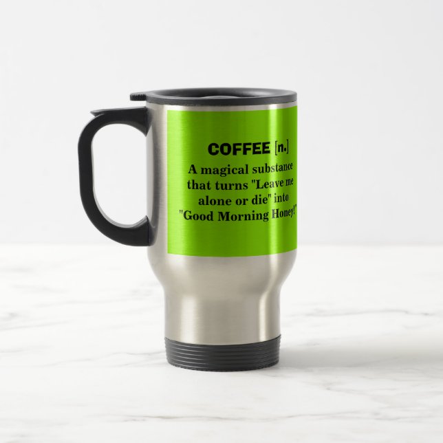 Mug De Voyage Café - une substance magique (Gauche)
