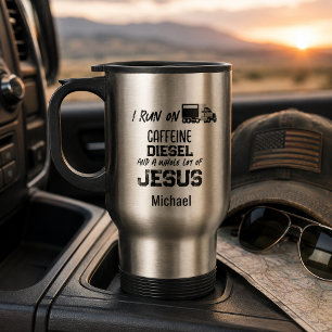 Mug De Voyage Caféiné PERSONNALISÉ Diesel Et Jésus Grunge