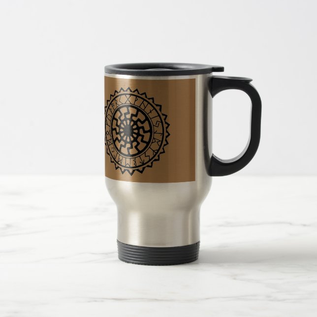 Mug De Voyage Calendrier de la rune solaire celtique Viking (Droit)