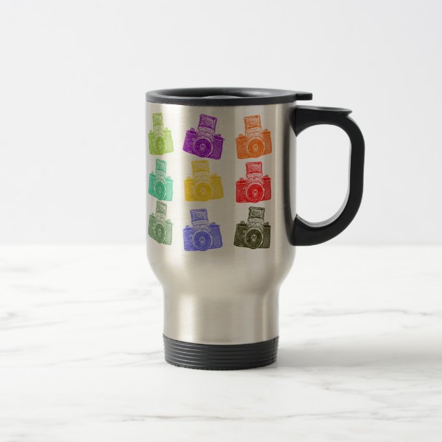 Mug De Voyage Caméras colorés (Droit)