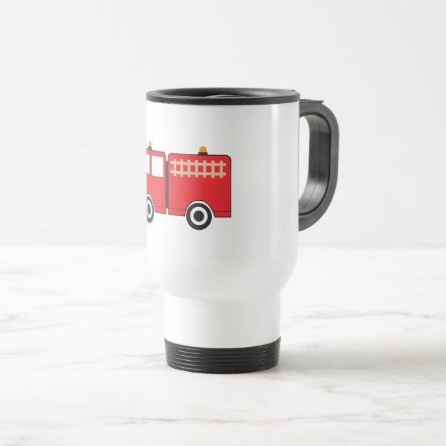 Mug De Voyage Camion feu rouge (Devant droit)