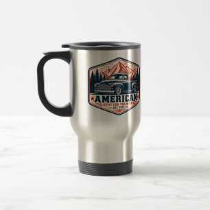 Mug De Voyage Camionnette Vintage Américaine Construite Pour La