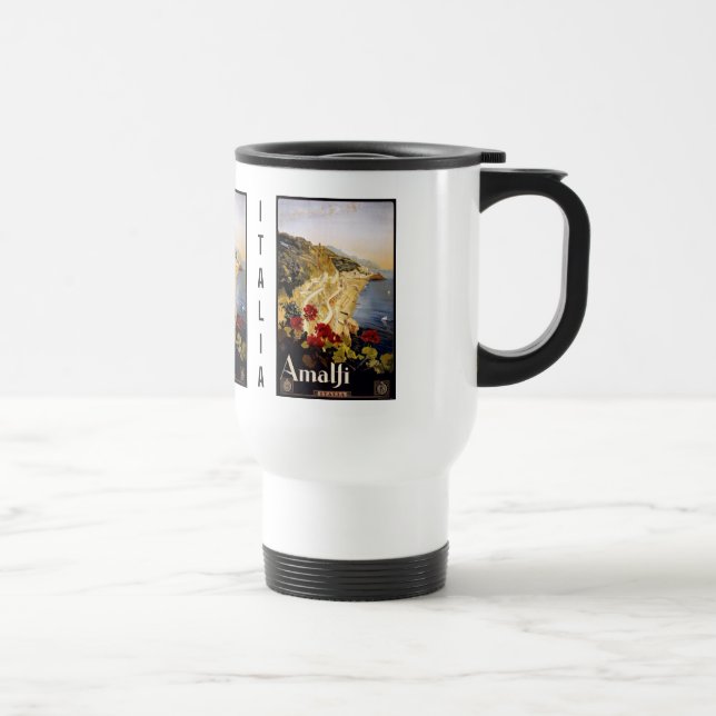 Mug De Voyage Camions Amalfi vintages personnalisés (Droite)