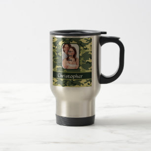 Mug De Voyage Camouflage de bois vert