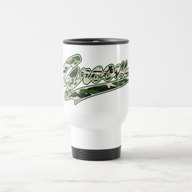 Mug De Voyage Camouflage de marié militaire (Centre)