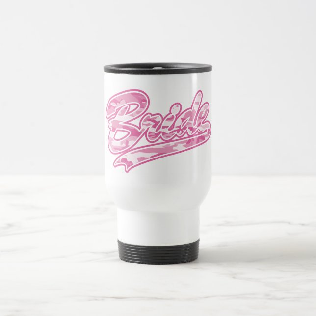 Mug De Voyage Camouflage d'une mariée rose (Centre)