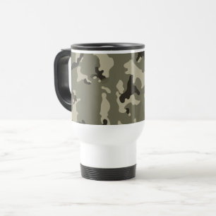 Mug De Voyage Camouflage Vert Atténué Café Voyage Quotidien Traj