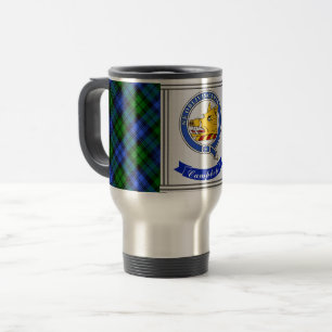 Mug De Voyage Campbell Clan Badge & Tartan Personnalisé