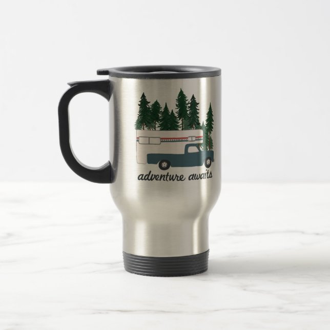 Mug De Voyage Camper Camper RV Motorhome Camping RV Arbres (Gauche)