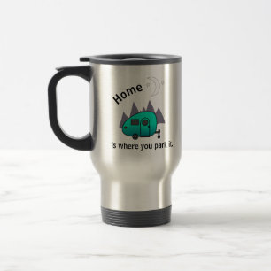 Mug De Voyage Camper Trailer Bleu turquoise Teardrop