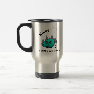 Mug De Voyage Camper Trailer Bleu turquoise Teardrop