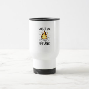 Mug De Voyage Camping Cadeaux en bois de chauffage