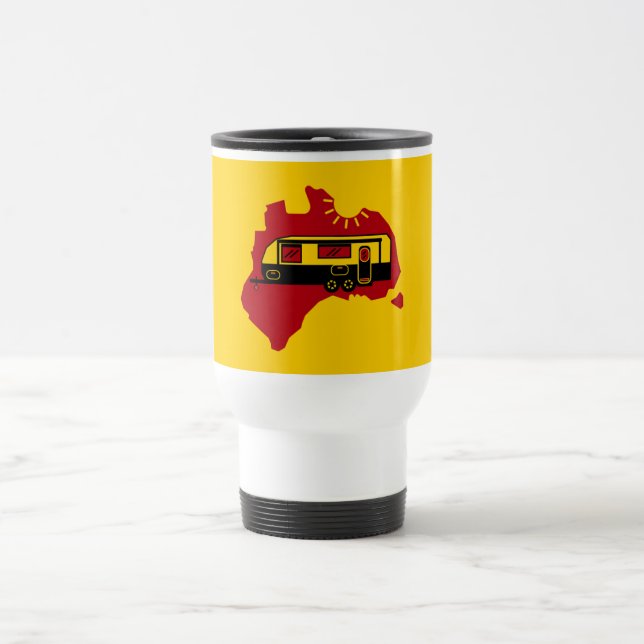Mug De Voyage Camping Caravan australien (Centre)