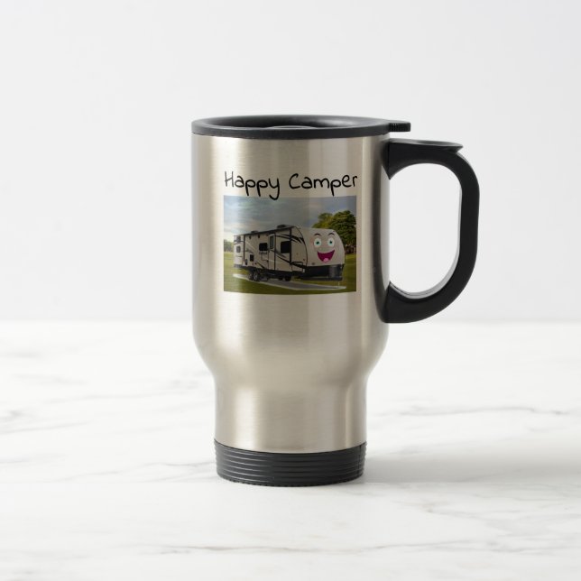 Mug De Voyage Camping Happy Retirement dans le RV par Funnycoomb (Droit)