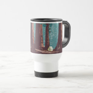 Mug De Voyage Camping sous tente dans le parc national de Sequoi